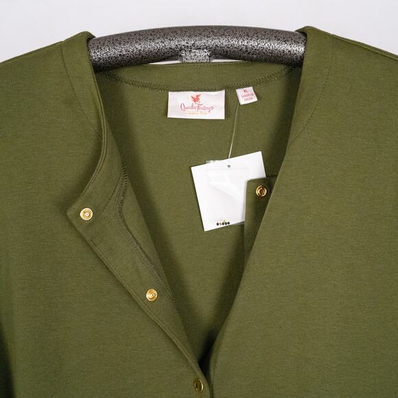 Quacker Factory Knit Cardigan XL Fall Pumpkin Sunflower Holiday Cozy Fall Cabin - Picture 6 of 7